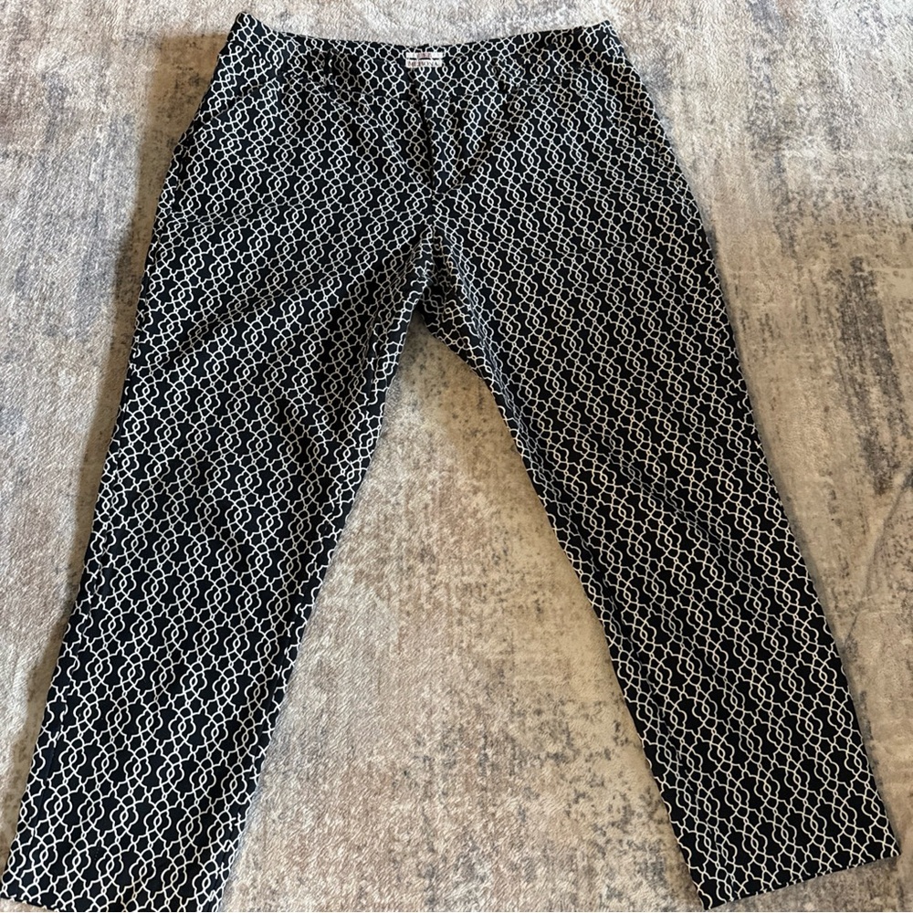 Merona Black and White Geometric Pants